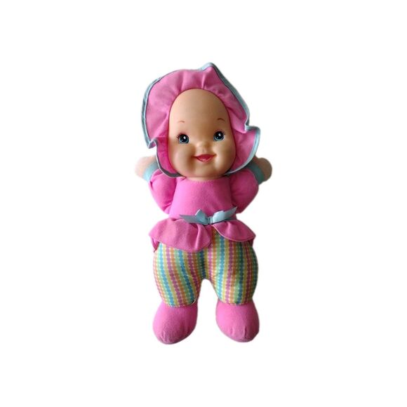 2014 Giggles Doll Goldberger Plush Baby Girl Toy Doll Rubber Face WORKING BOX - Picture 1 of 8